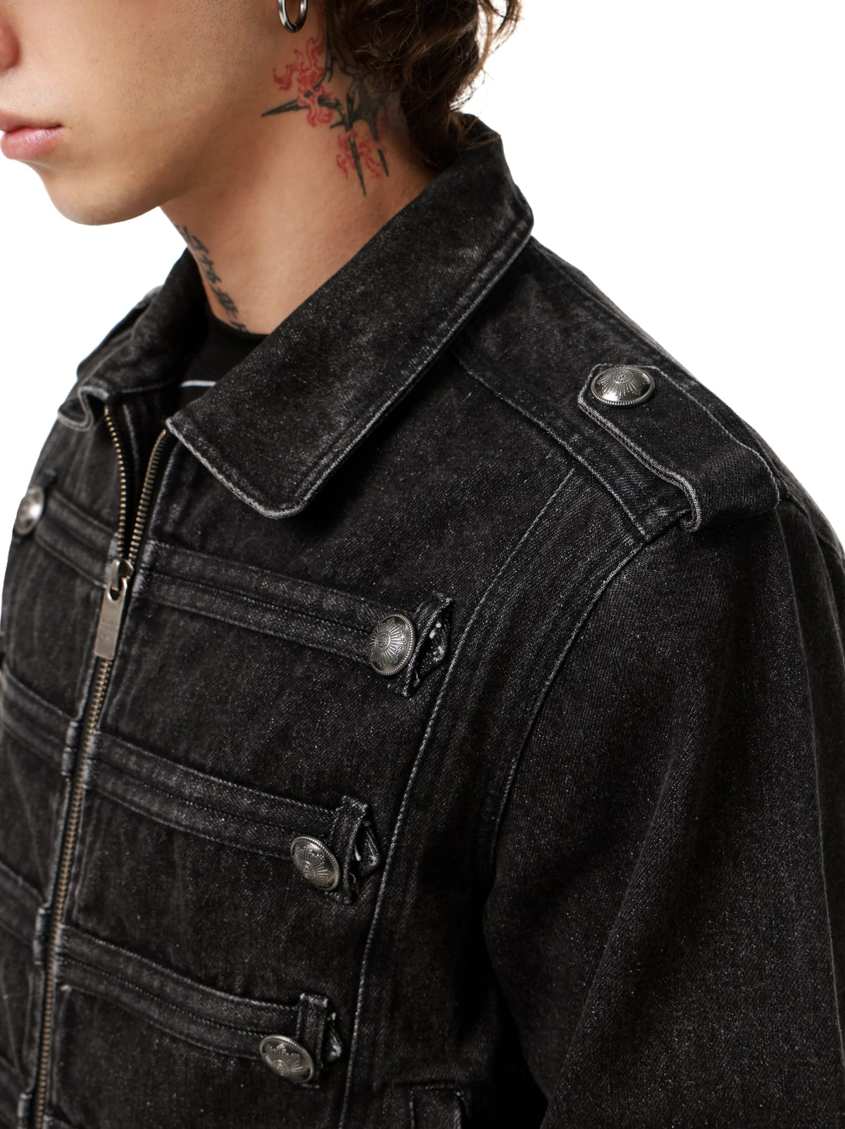 Royal Button Washed Zip-Up Jacket