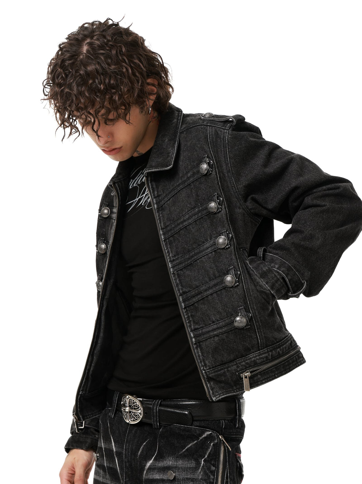 Royal Button Washed Zip-Up Jacket