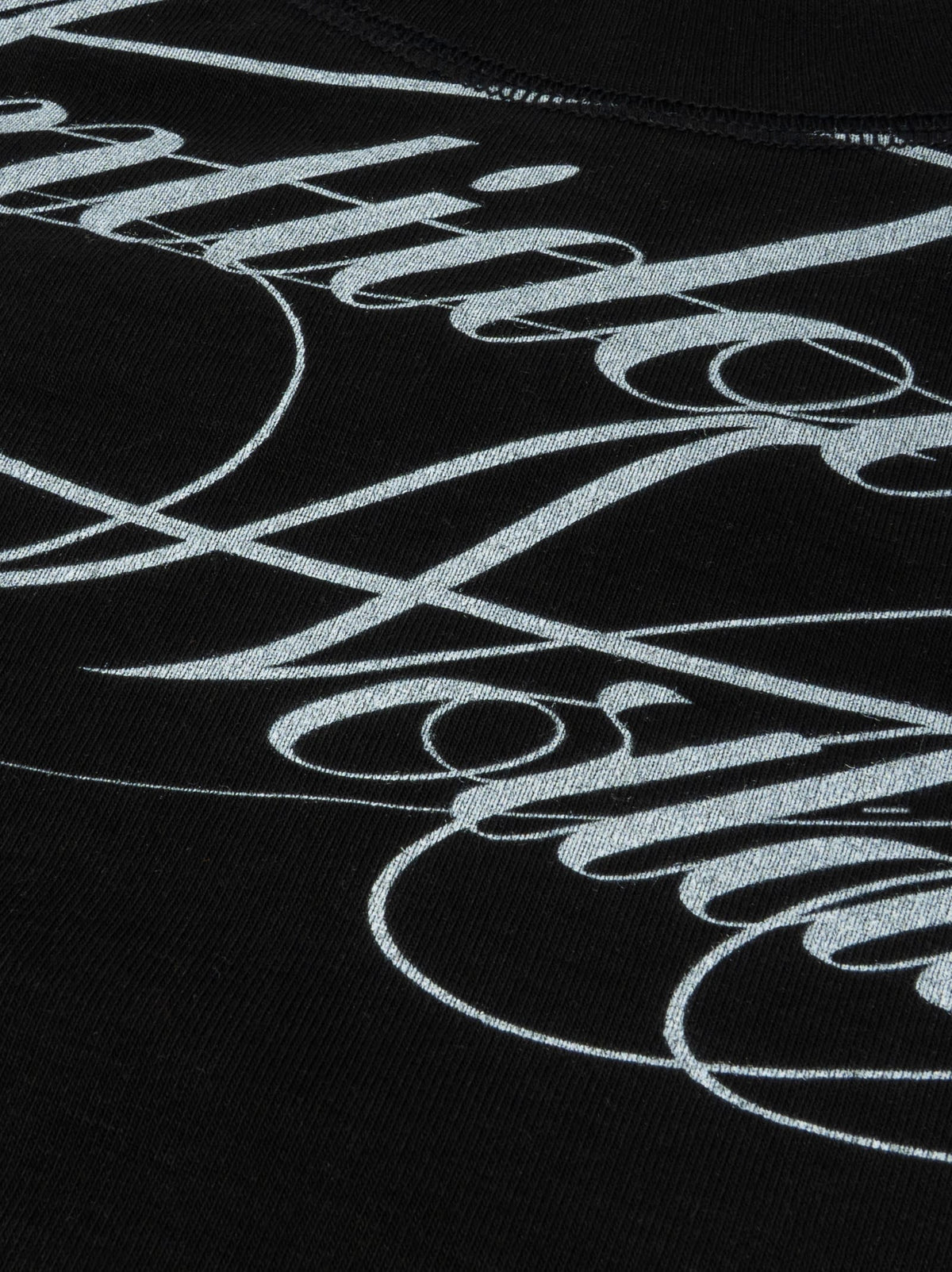 Script Cross Panel Long Sleeve Top