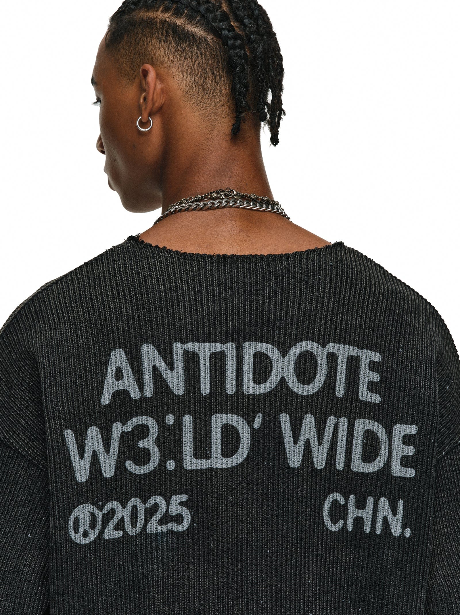 Splatter V-Neck Sweater