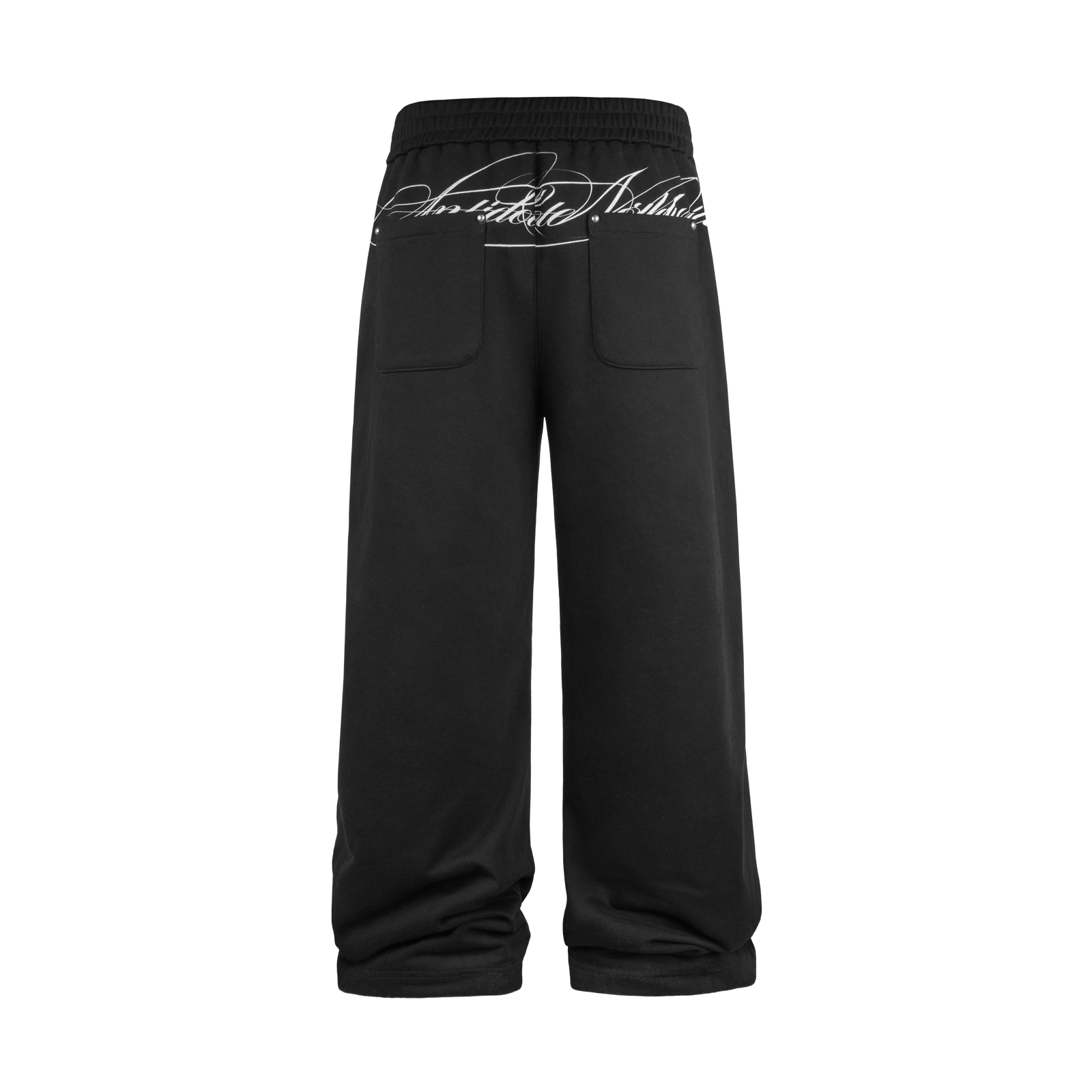 Studded Script Letter Print Sweatpants