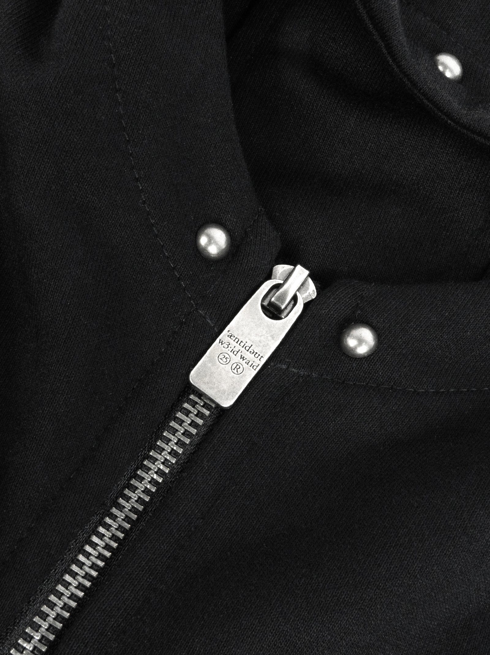 Studded Script Logo Tactical Hoodie