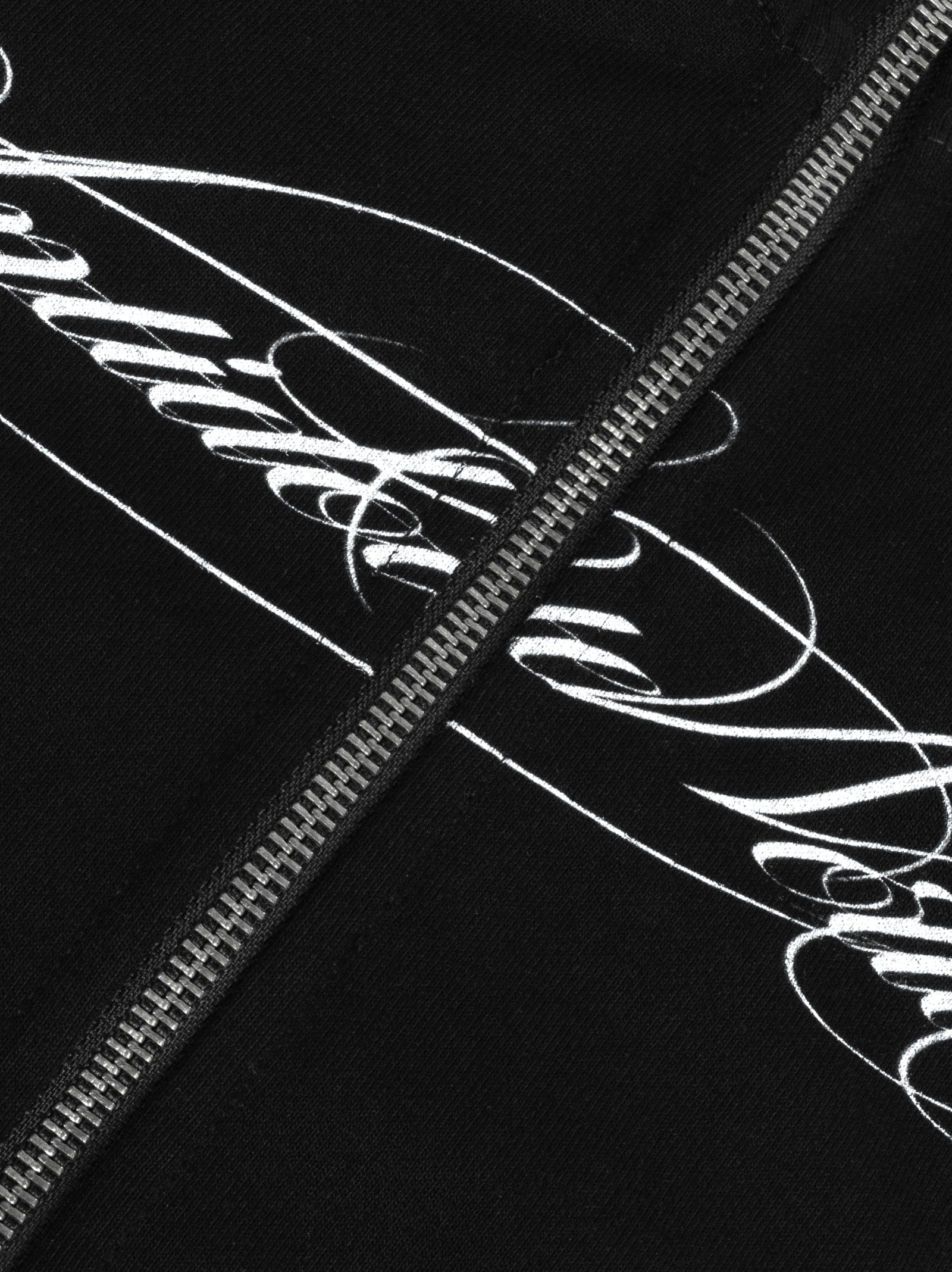 Studded Script Logo Tactical Hoodie