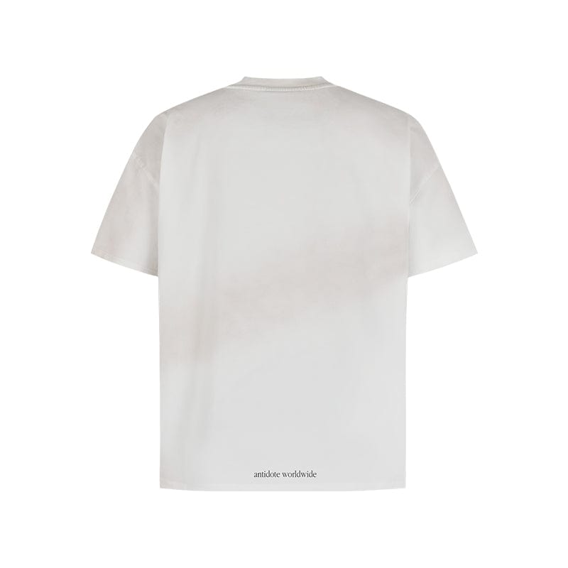 t-shirt Slogan slogan partially spray-painted letter printed short sleeves