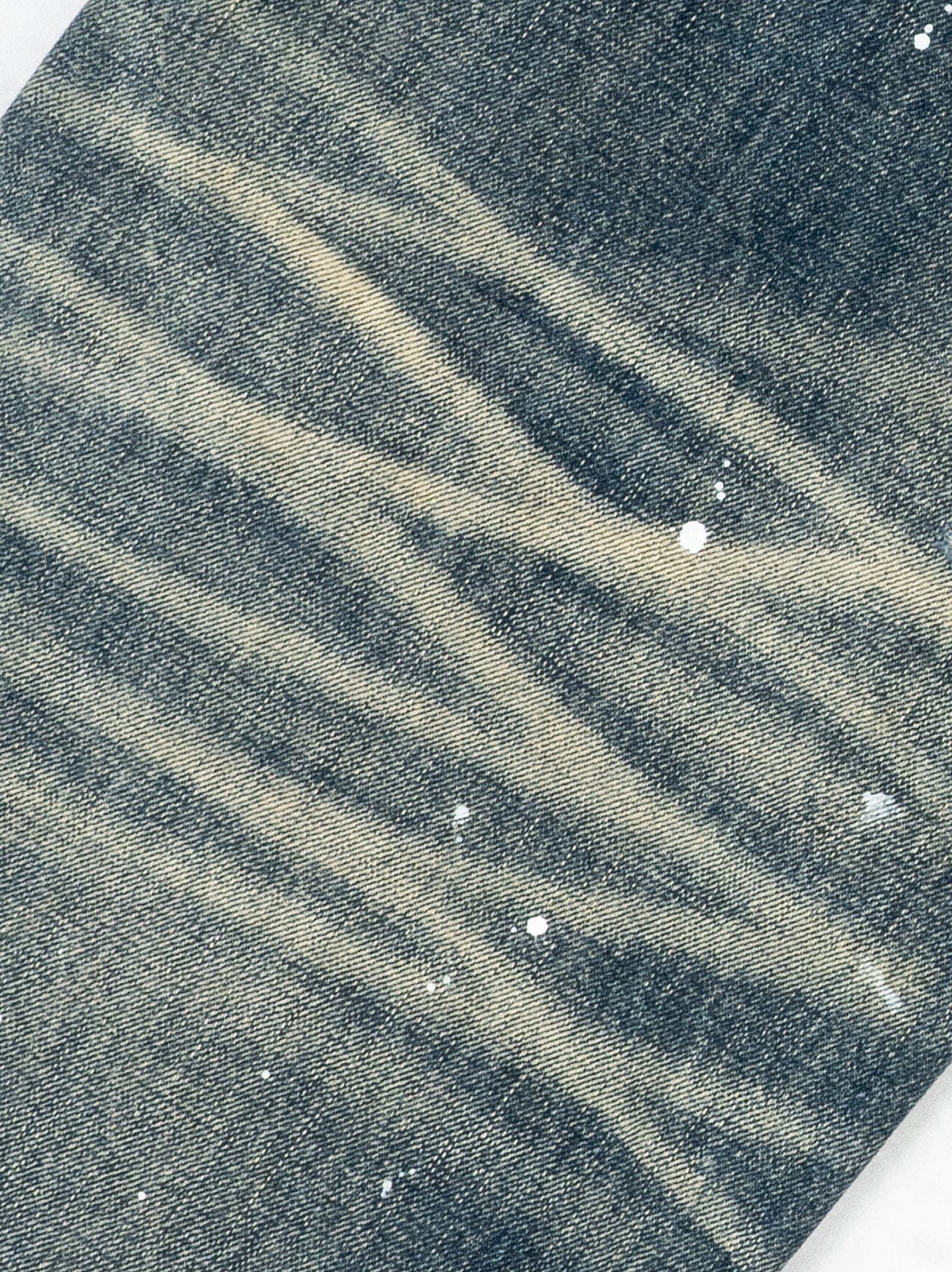 Vintage Washed Distressed Leopard Print Denim Pants