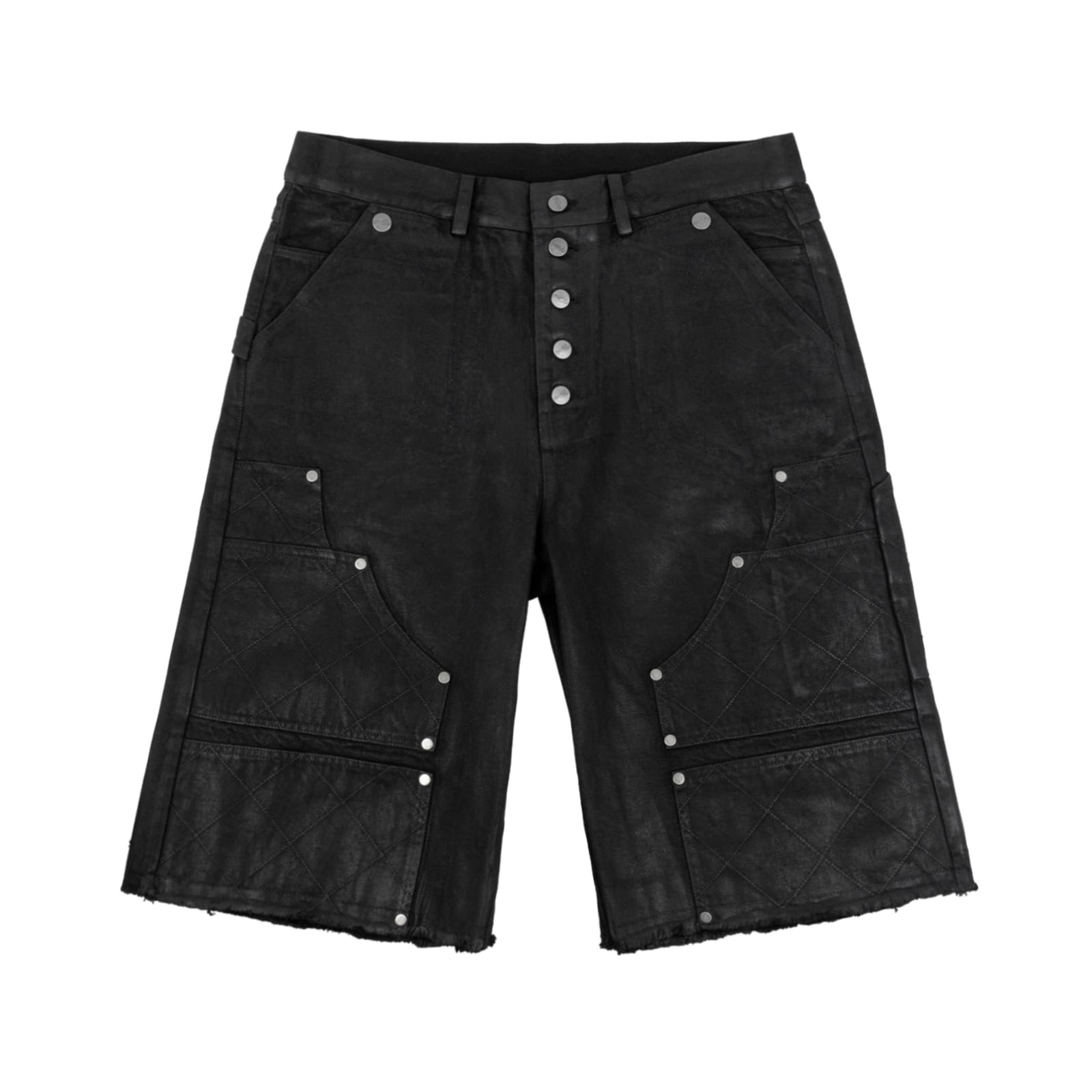 Waxed Button-Fly Lumberjack Cropped Pants