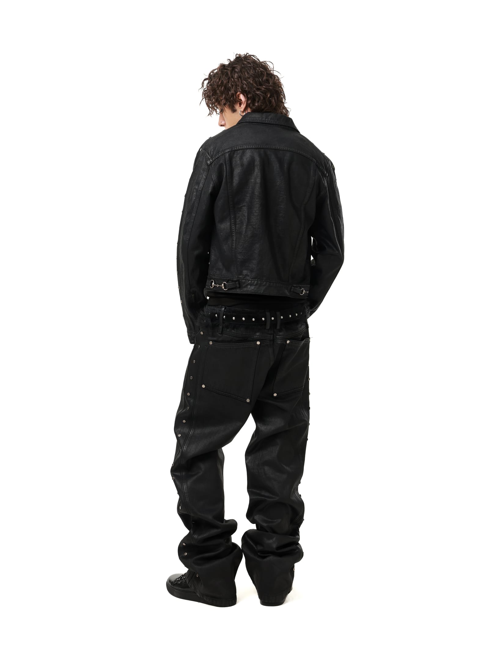 Waxed Studded Denim Jacket