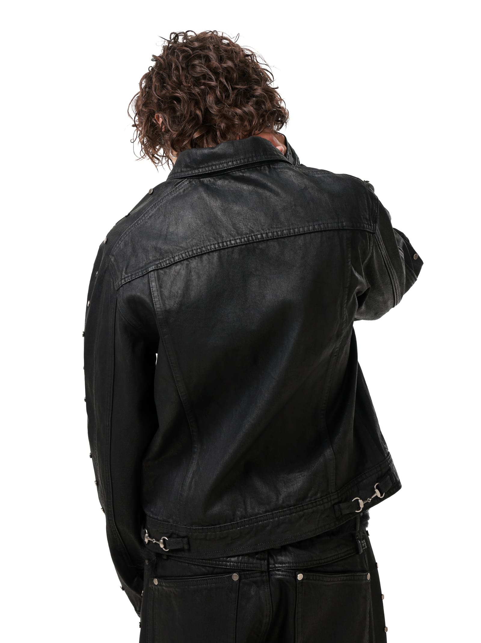 Waxed Studded Denim Jacket