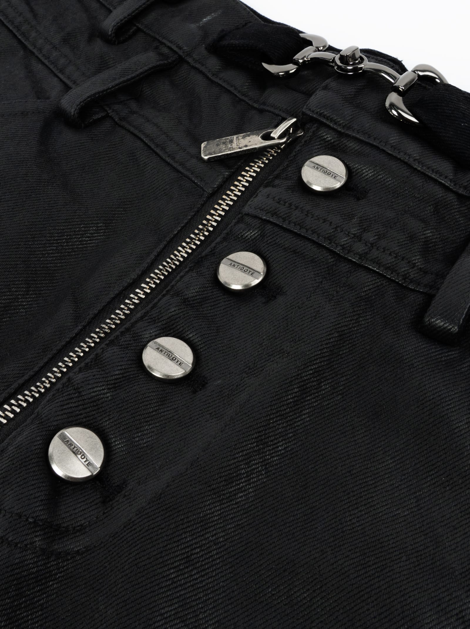 Waxed Studded Jeans