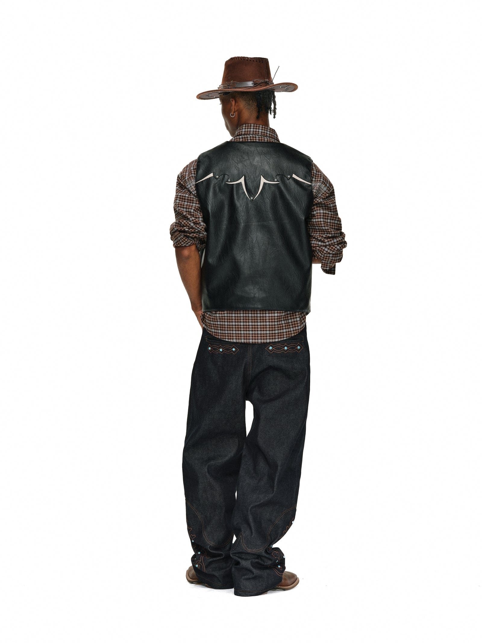 Western Embroidered Gemstone Denim Jeans