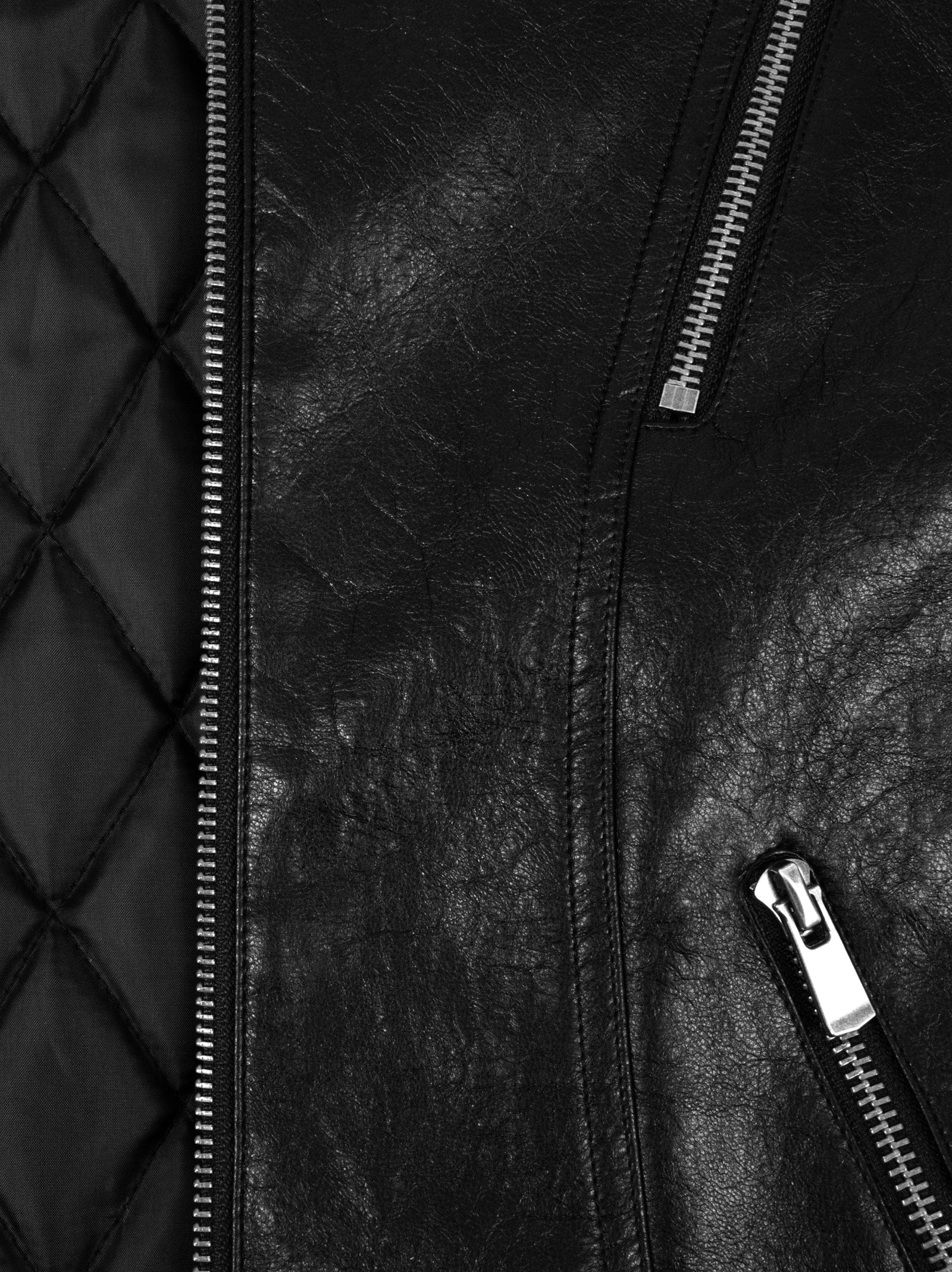 Zip-Up Leather Jacket