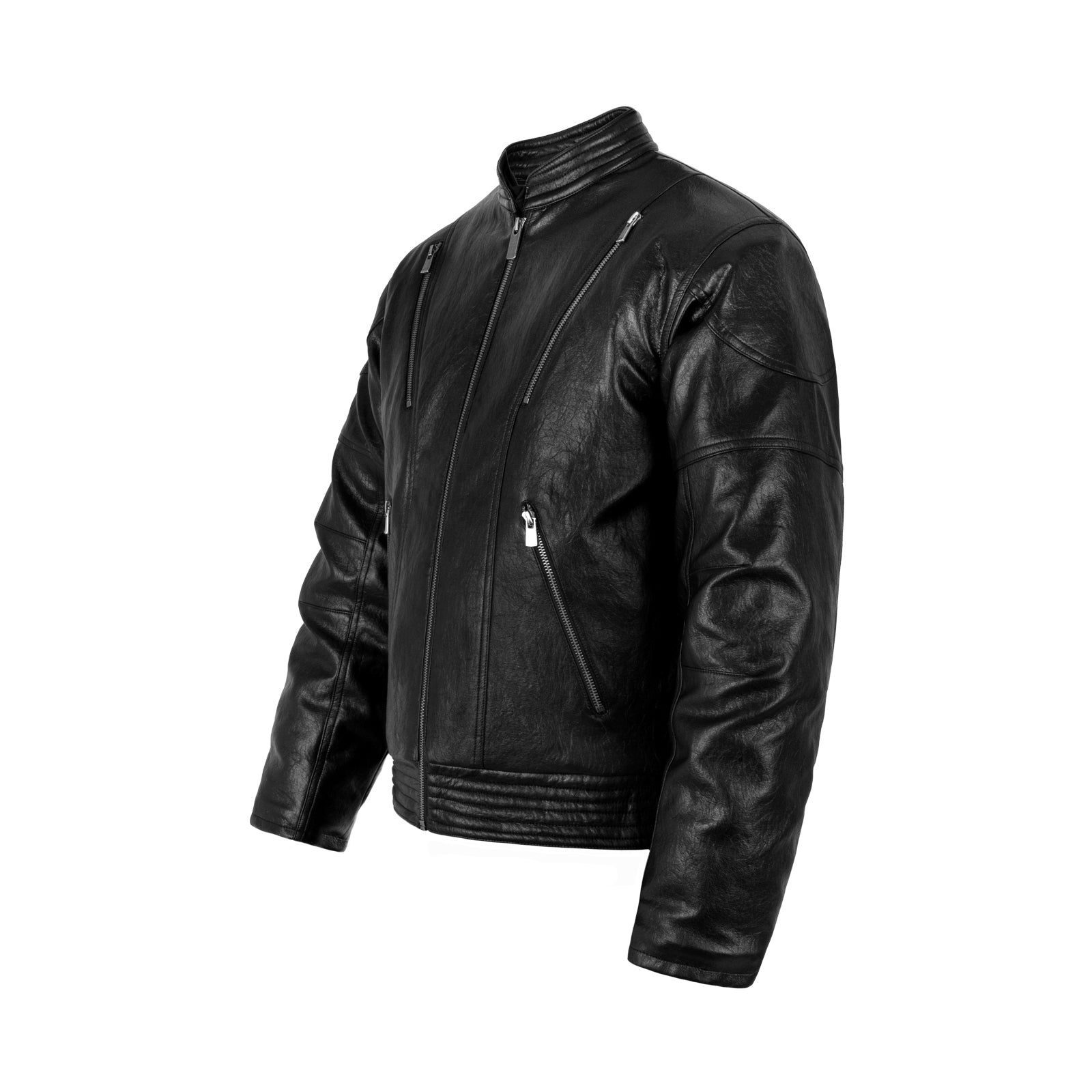 Zip-Up Leather Jacket